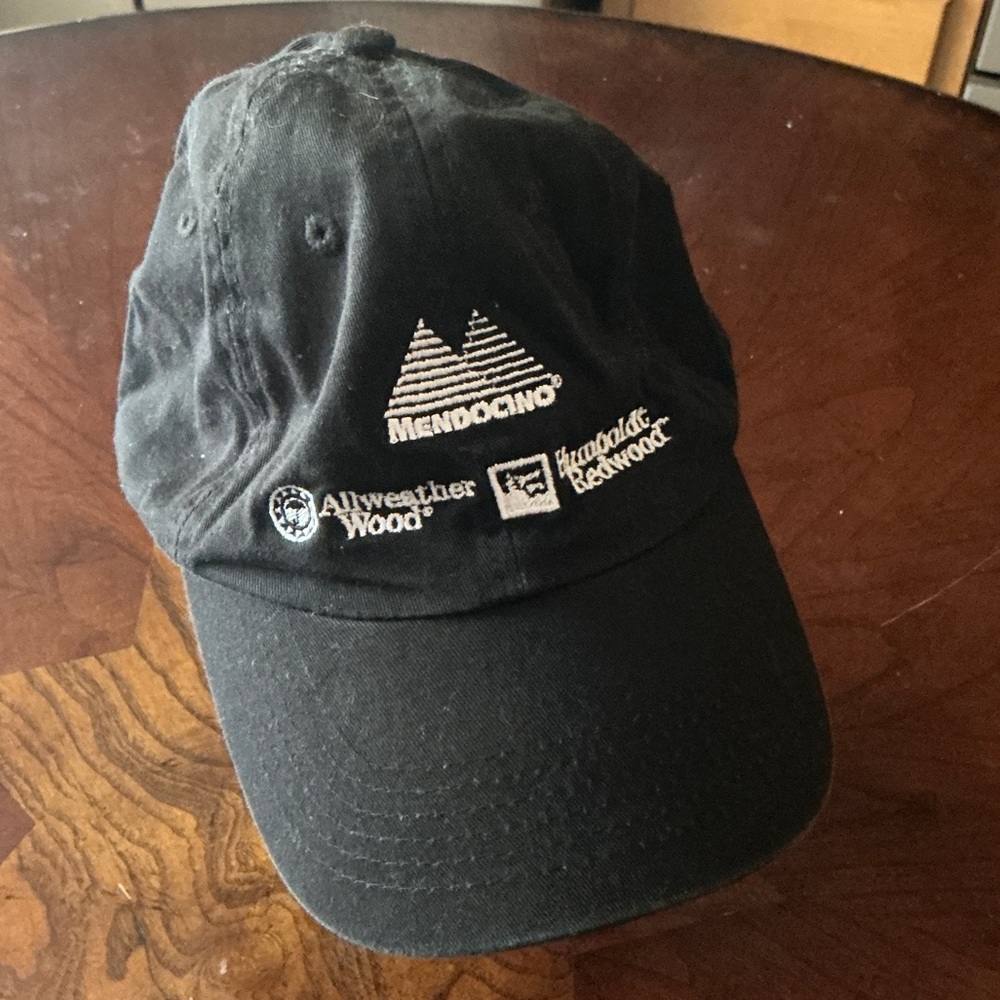 Mendocino Black Logo Baseball Cap